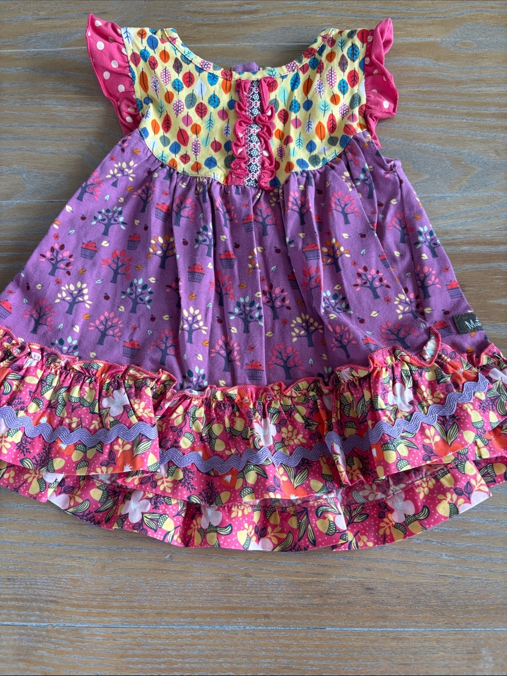 Matilda Jane Purple & Pink Patterned Ruffle Dress Duo - Picture 2 of 8